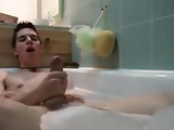 Twink jerking off in bathtub