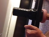 Horny twink pounding his toy