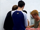 Four horny twinks crazy chain anal fuck gay orgy sex